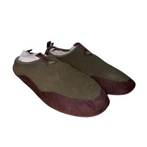 Terrasoles Men’s House Shoes Slippers Olive Green Brown Size 13 Indoor Comfort